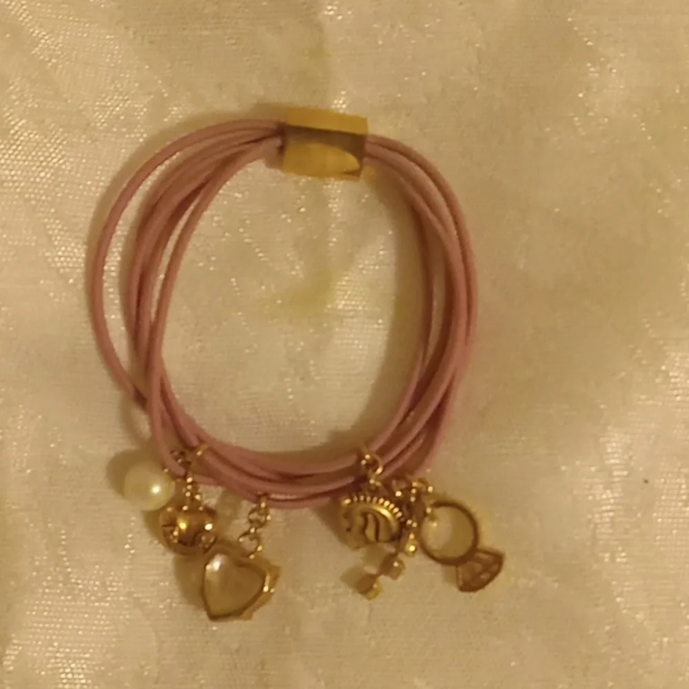 Juicy Couture pink stretch charm bracelet